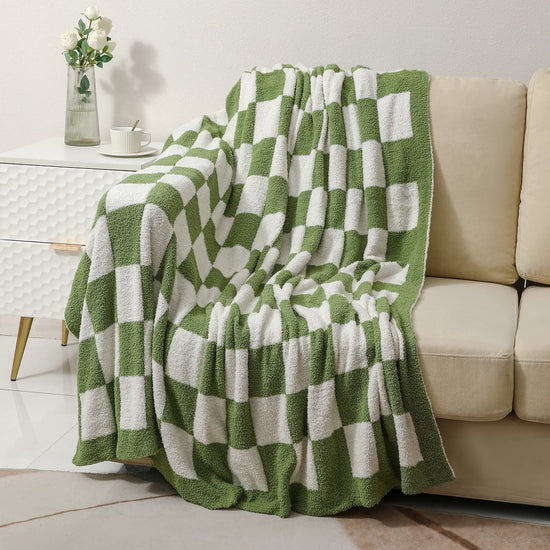 bearberry herringbone throw - lightweight soft blanket