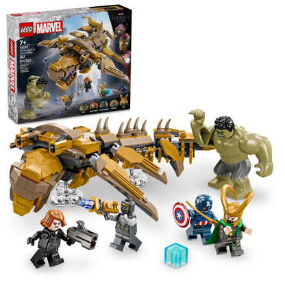 LEGO Marvel building set — Avengers vs. The Leviathan with Hulk and 4 minifigures