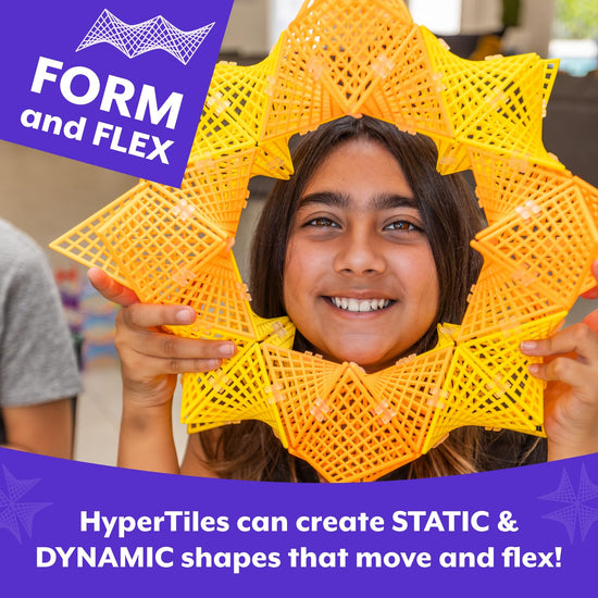 HyperTiles hyperbolic building toy — 3D adventure with 48 tiles and 80 connectors by Fun In Motion Toys