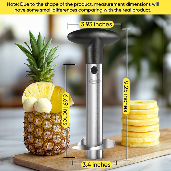 Pineapple corer — Upgraded stainless steel tool with thicker blade for easy use