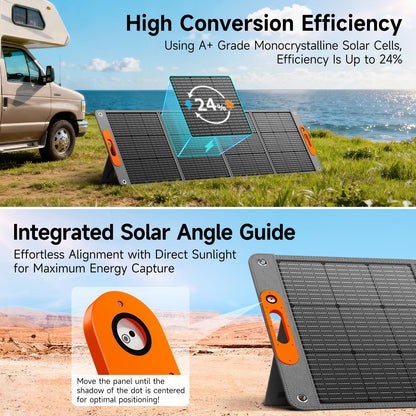Solar panel - 200W portable and foldable with high efficiency and waterproof design