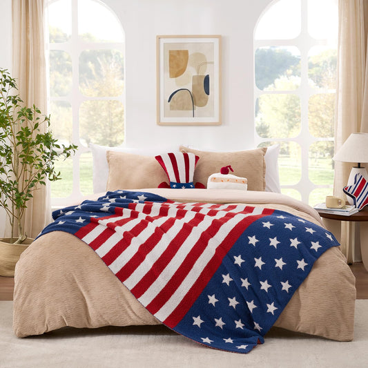 Snuggle Sac checkered blanket — animal pattern microfiber throw for sofa, bed, chair