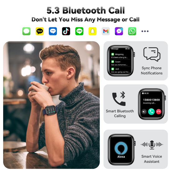 Smart watch - fitness tracking with call functionality and waterproof design