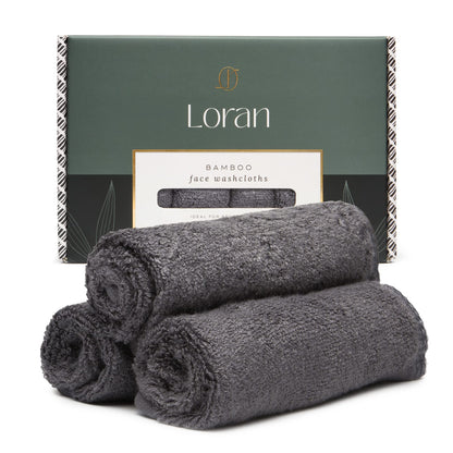 Towel — Soft bamboo washcloths set of 6 for skin cleansing 10” x 10”