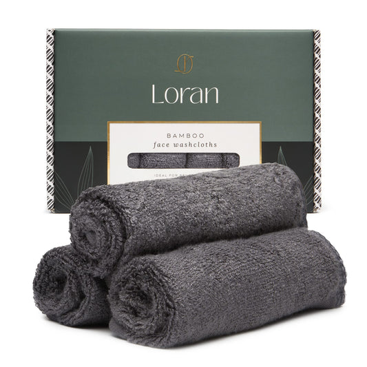Towel — Soft bamboo washcloths set of 6 for skin cleansing 10” x 10”