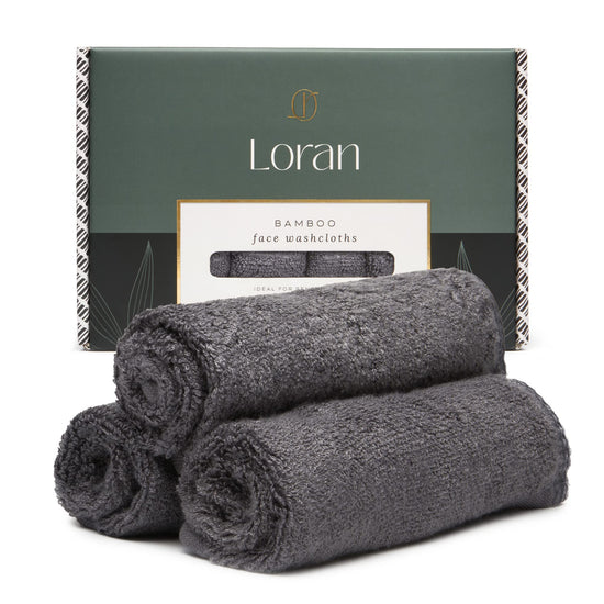 Towel — Soft bamboo washcloths set of 6 for skin cleansing 10” x 10”
