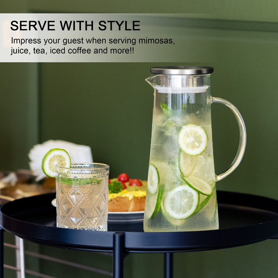 Pitcher — Glass construction with lid from SUSTEAS