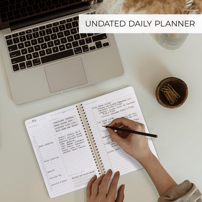 Planner — Undated daily journal for organizing tasks and boosting productivity