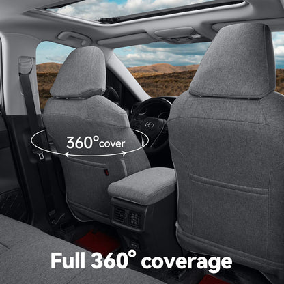 coverdream HR-V seat covers - Fully covered UV resistant polyester seat protector in gray