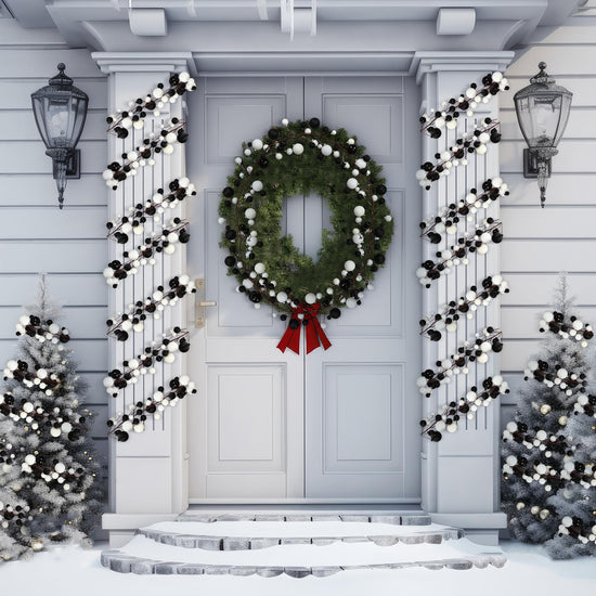 Yuxung garland — 6 ft Christmas ball ornaments for indoor and outdoor decoration accessories