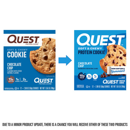Quest Nutrition cookie — chocolate chip flavor