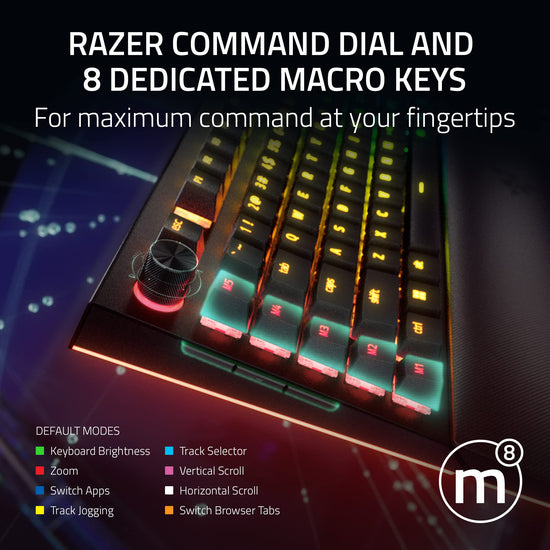 Razer BlackWidow V4 — mechanical gaming keyboard with customizable RGB lighting