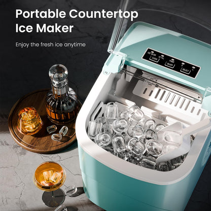 AGLUCKY ice maker - Portable countertop model with self-cleaning feature and 2 ice sizes