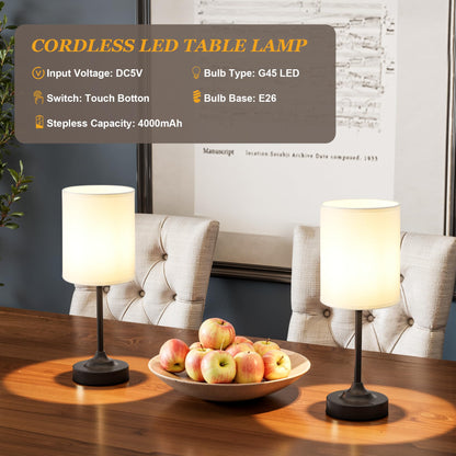 Kakanuo cordless table lamp - fabric lampshade design