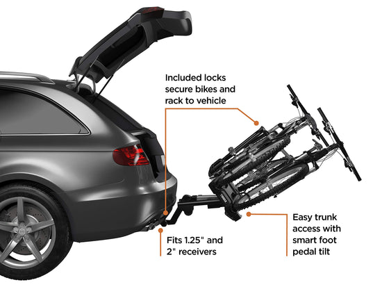 Thule transport rack — E-bike compatible and tool-free installation