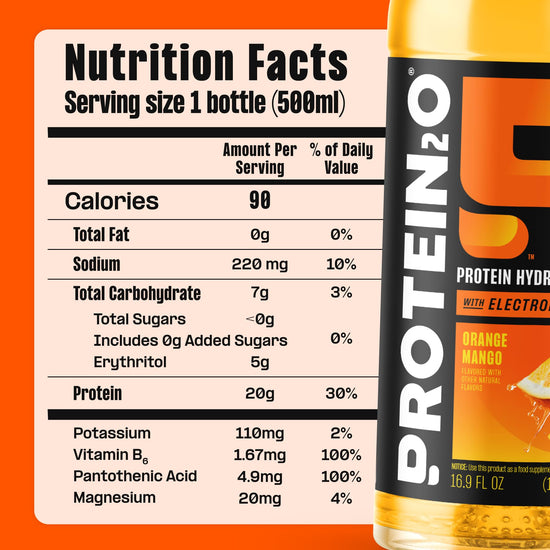 Protein2o protein drink — Liquid clear whey protein isolate with electrolytes, 20g protein, vitamins B5, B6, post-workout recovery