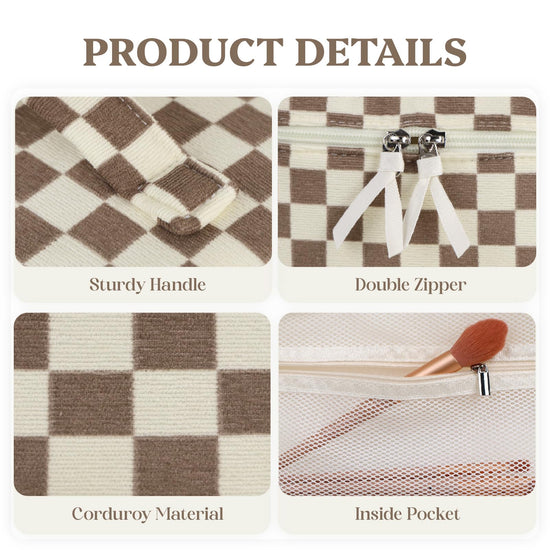 Prite cosmetic case — large floral quilted design for travel and toiletries