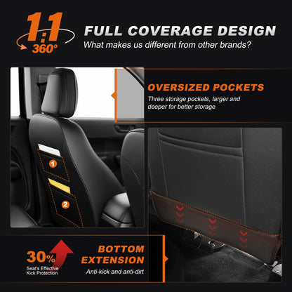 Vehicle seat cover — Custom fit faux leather waterproof for Ford Maverick 2022-2026