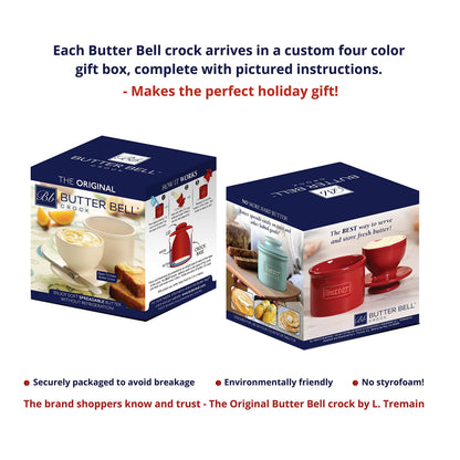 Butter dish — Original Butter Bell crock by L. Tremain in French ceramic design