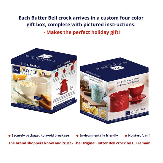 Butter dish — Original Butter Bell crock by L. Tremain in French ceramic design