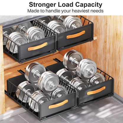 Kitstorack pull out cabinet organizer — fixed with adhesive nano film