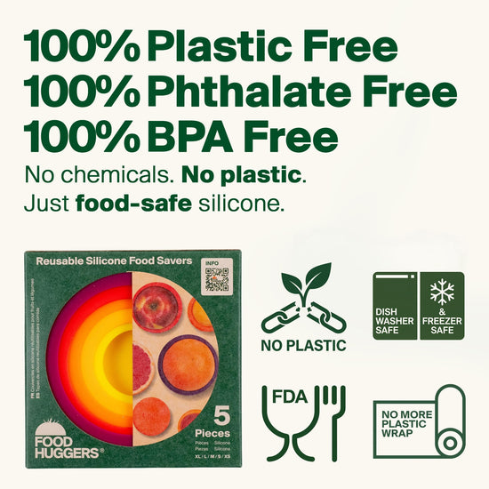 Food storage container — Reusable silicone covers for fruits and vegetables