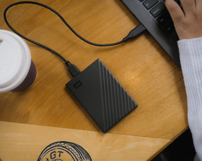 WD 5TB My Passport — Portable external hard drive with ransomware defense and password protection