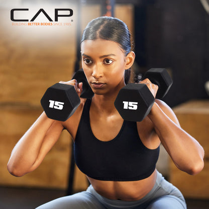 CAP Barbell dumbbell weights - neoprene material and multiple colors available