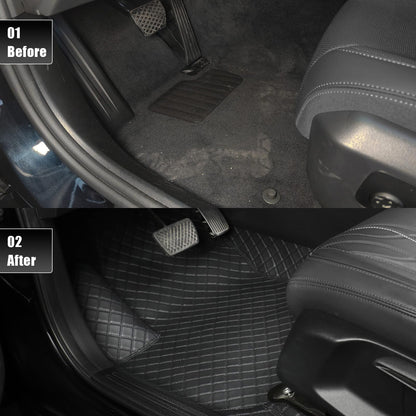 Vehicle mat — EKR custom floor mats for Honda CRV 2023-2026, leather