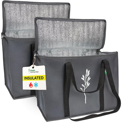 Green Bulldog Bags reusable grocery carrier bag — washable and foldable design