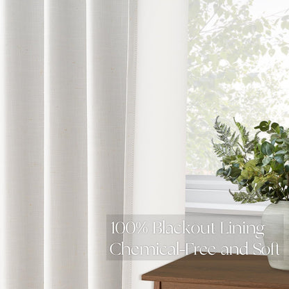 Topfinel curtains — Vintage off white floral hummingbird pattern, 84 inches long, 2 panels