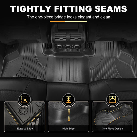 AOMSAZTO vehicle mat — all weather protection for Ford Ranger 2024-2026 SuperCrew Cab