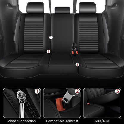 AOMSAZTO vehicle seat cover - custom fit for Dodge Ram 1500 2500 3500 2012-2026 crew quad cab with waterproof design and easy installation.