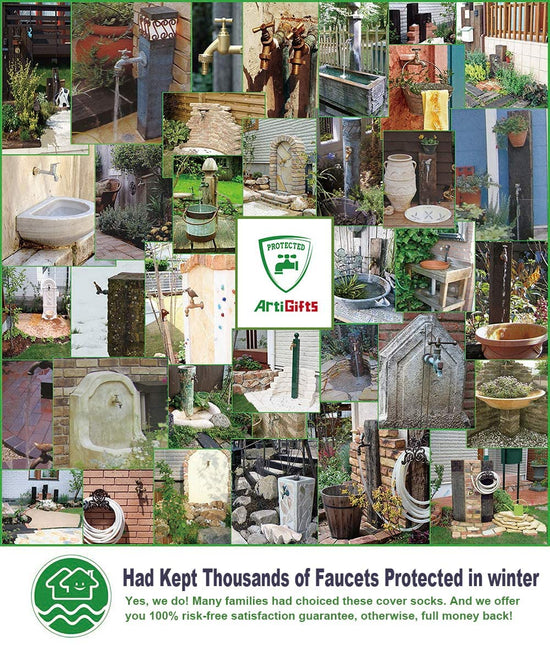 ArtiGifts faucet cover for outdoor water faucets