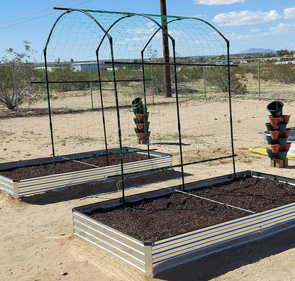 Foxlang galvanized raised garden bed — metal planter box for outdoor planting