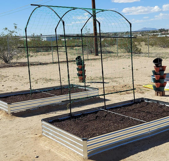 Foxlang galvanized raised garden bed — metal planter box for outdoor planting