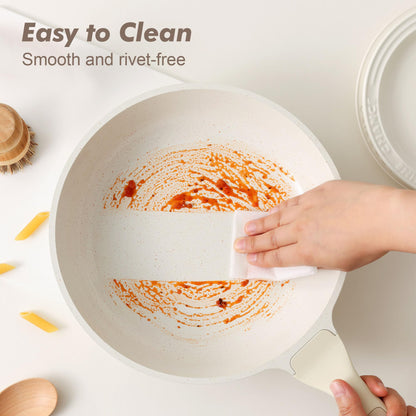 SENSARTE saute fry pan — Healthy non toxic and induction compatible design with heat resistant handle