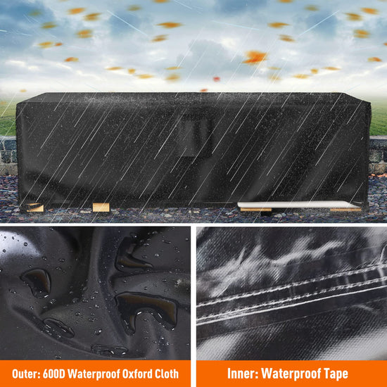 Storage cover — Waterproof outdoor furniture cover with heavy duty 600D material