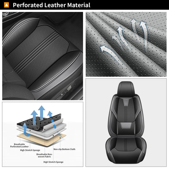 AOMSAZTO vehicle seat cover - Faux leather, waterproof and breathable design for Volkswagen Atlas 2018-2026
