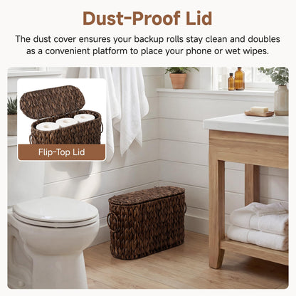 StorageWorks toilet paper holder — stores up to 6 rolls.