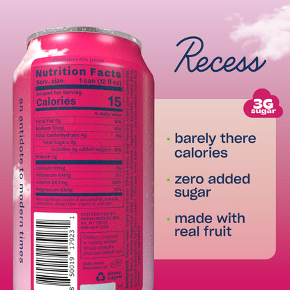 Recess drink — magnesium calming beverage, 12 ounce, pack of 12