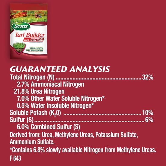 Scotts fertilizer for grass root development.