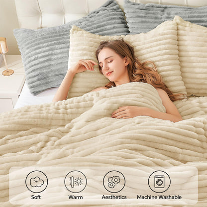 BEDELITE fleece comforter set - soft and cozy design