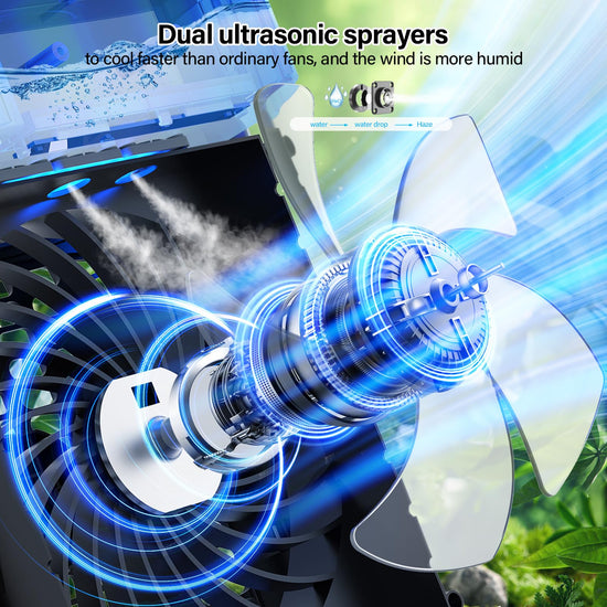 Air cooler — LEAEYFE 3 speeds with 1200ml water tank and 7 color lights