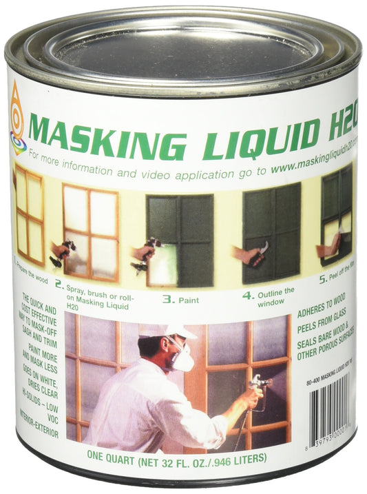Associated paint H20 masking liquid, clear, 1 quart, pack of 1
