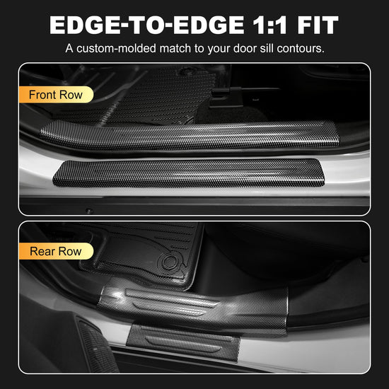AOMSAZTO trunk sill protector — carbon fiber pattern for Toyota RAV4 2019-2025