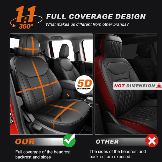 Vehicle seat cover — Custom fit faux leather waterproof for Ford Maverick 2022-2026