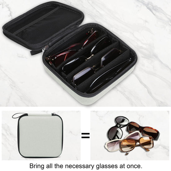 Eyeglass case — Bukere travel organizer with adjustable slots for multiple pairs