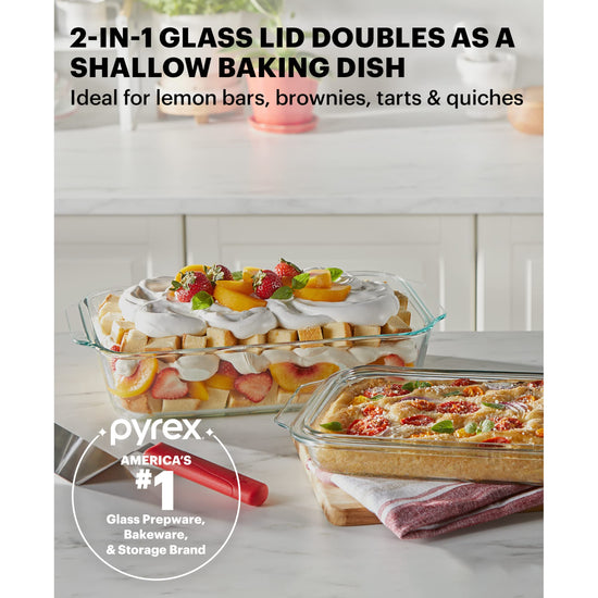 Casseroles — Pyrex deep 5.2-qt glass baking dish with lid