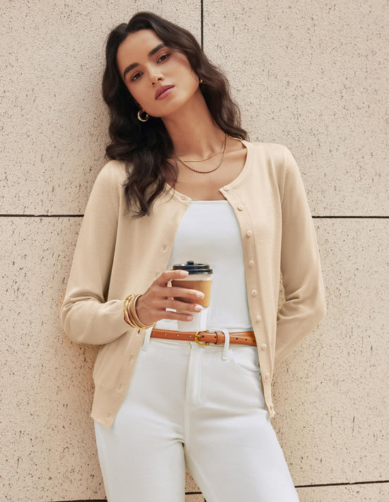 Grace Karin sweater — Long sleeve open front cardigan for summer outfits